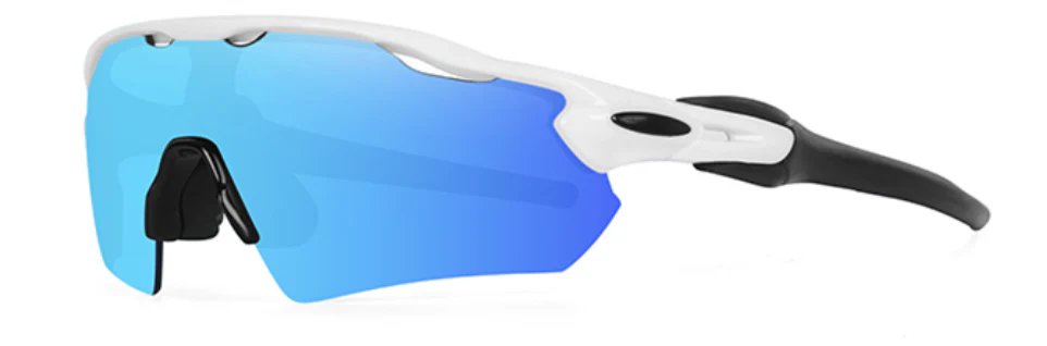Apex Attack Sunglasses White Blue Revo Lens